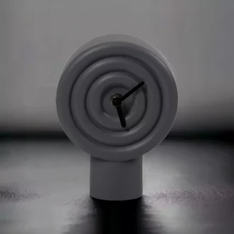 Dekoracyjny Zegrar Ceramiczny Szary Stojący na Półkę