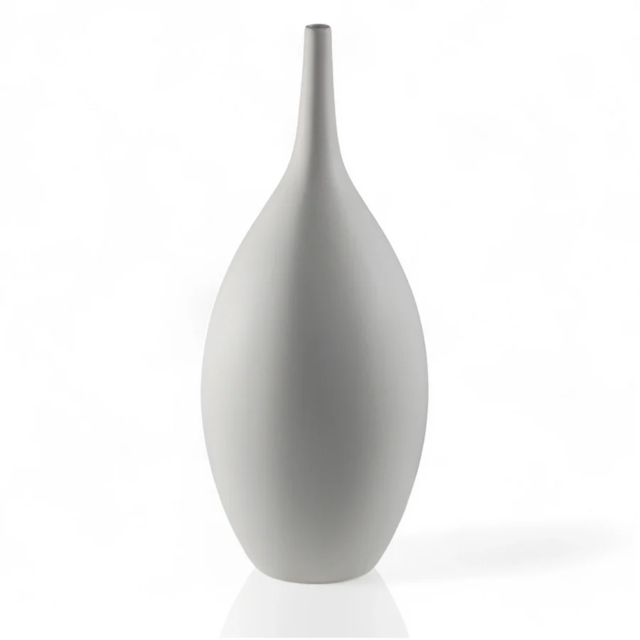 Biały Wysoki Dekoracyjny Wazon Ceramiczny Ozdobny Sevilla - 47cm - obrazek 3