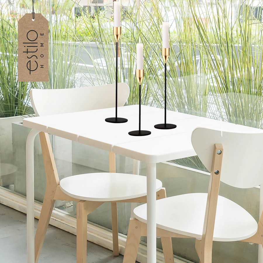 świecznik ozdobny na stół wesele święta złoto czarny