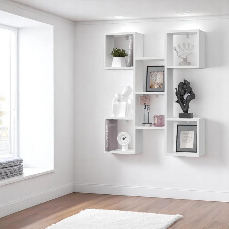Półka na Ścianę Wisząca Ścienna Regał Biblioteczka do Salonu Pokoju - TALLO - obrazek 11