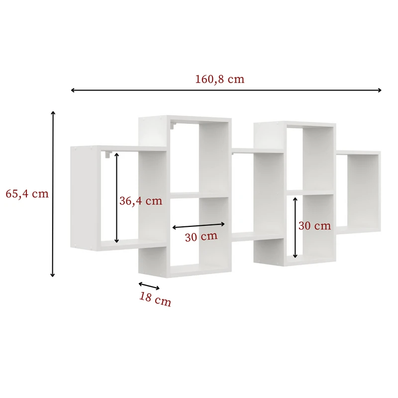 Półka Wisząca Regał na Ścianę do Pokoju Dziecka, Salonu, Kuchni 160cm - ZENDA - obrazek 3
