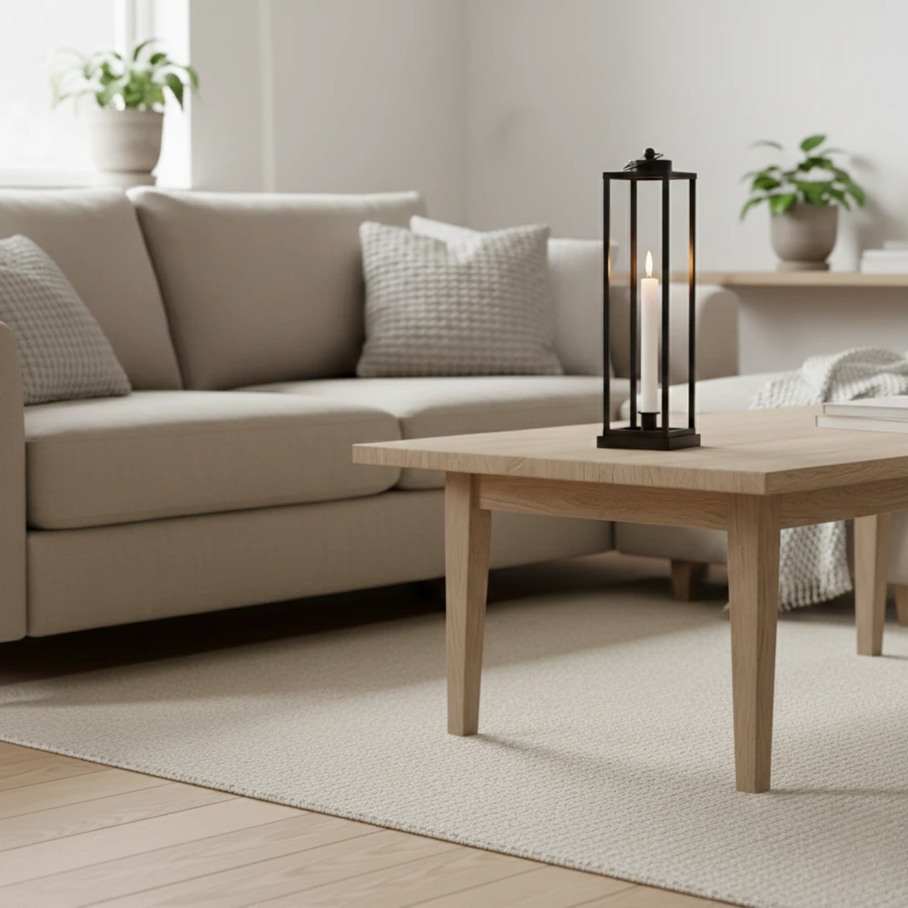 Czarny Lampion Metalowy HALL S – Nowoczesna Latarnia na Wysokie Świece 34 cm - obrazek 8