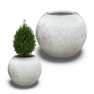 Donica Betonowa Ogrodowa Średnia Kula na Trawę Drzewka Ozdobne 65x56,7 cm