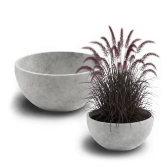 Donica Betonowa Ogrodowa Ø60cm Misa Mała na Kwiaty, Trawę, Krzewy Ozdobne